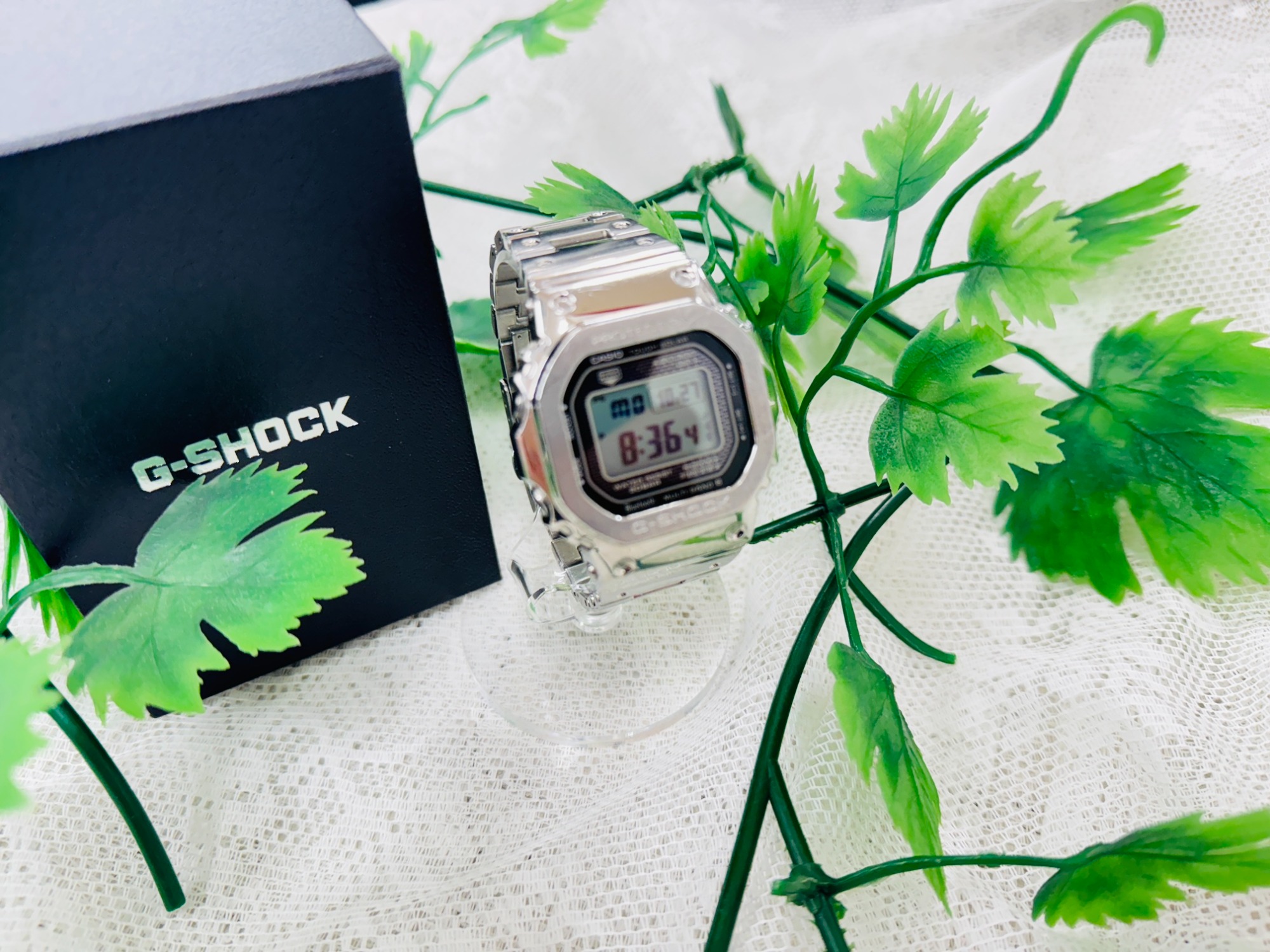【極上超美品！】カシオ/CASIO 腕時計 G-SHOCK GMW-B5000D-1JF 箱 保障書付き 2018年4月購入 CASIO \u201cG-SHOCK\u201d GMW-B5000D-1CJF シルバーフルメタル G-SHOCK初代