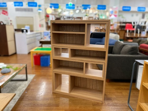 家具の万能収納 シェルフ　オープンシェルフ　スライド式