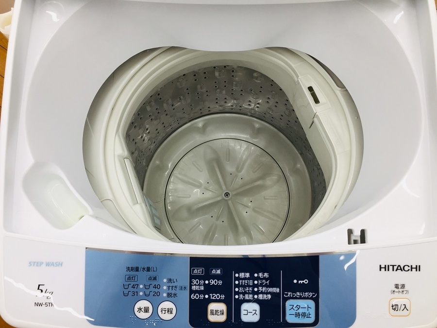 お値引きします！　日立　洗濯機　5リットル　単身　HITACHI 白い約束 洗濯機 日立全自動洗濯機 7kg NW-R705 洗濯 脱水 槽洗浄 槽