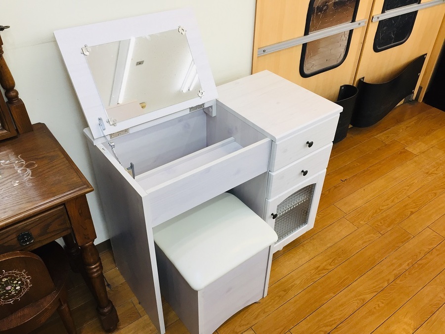 ニトリ　島忠　ドレッサー 三面鏡ドレッサー DR2 60 WH <N>(ホワイト): 収納・チェスト