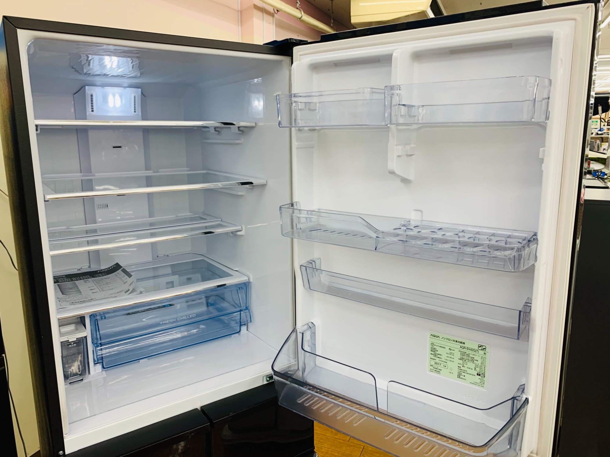 冷蔵庫販売強化中】AQUA（アクア）の 6ドア冷蔵庫 『AQR-SV42G』をご