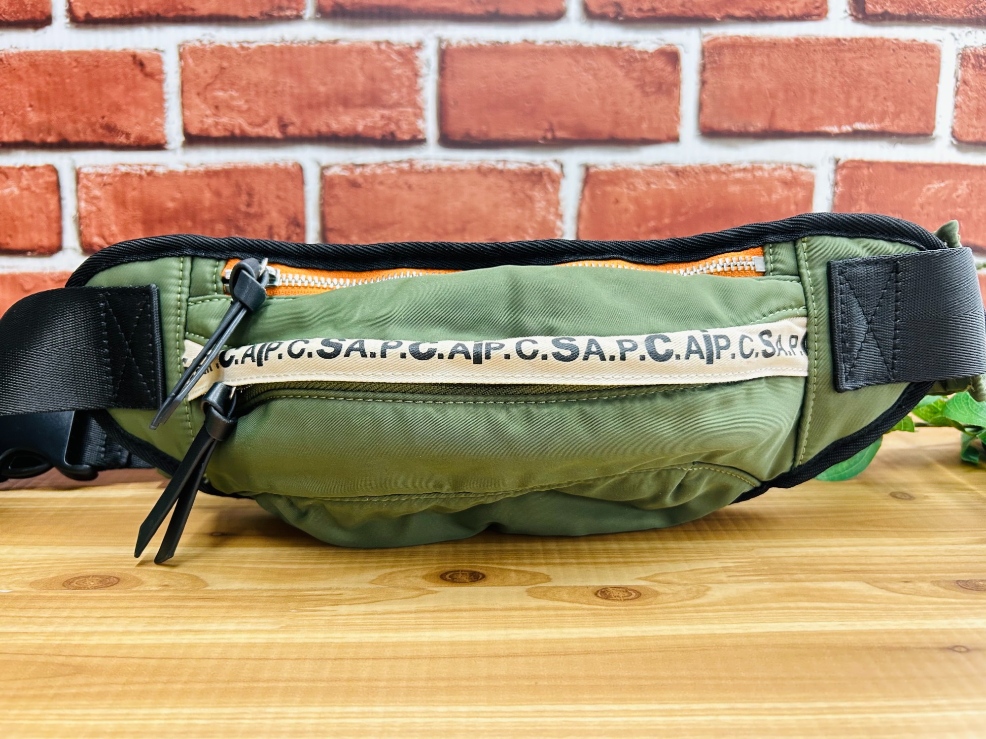 SACAI APC BODY WAIST SHOULDER BAG GREEN サカイ アーペーセー