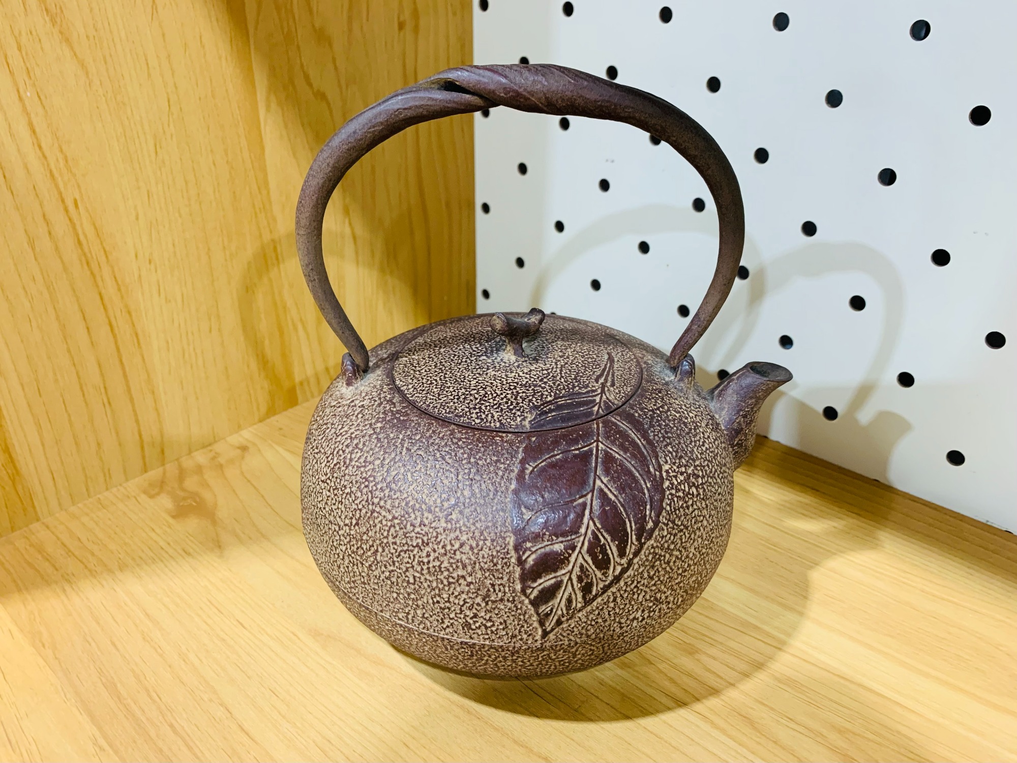 南部鉄瓶、新品、共箱、佐藤勝久造波紋鉄瓶