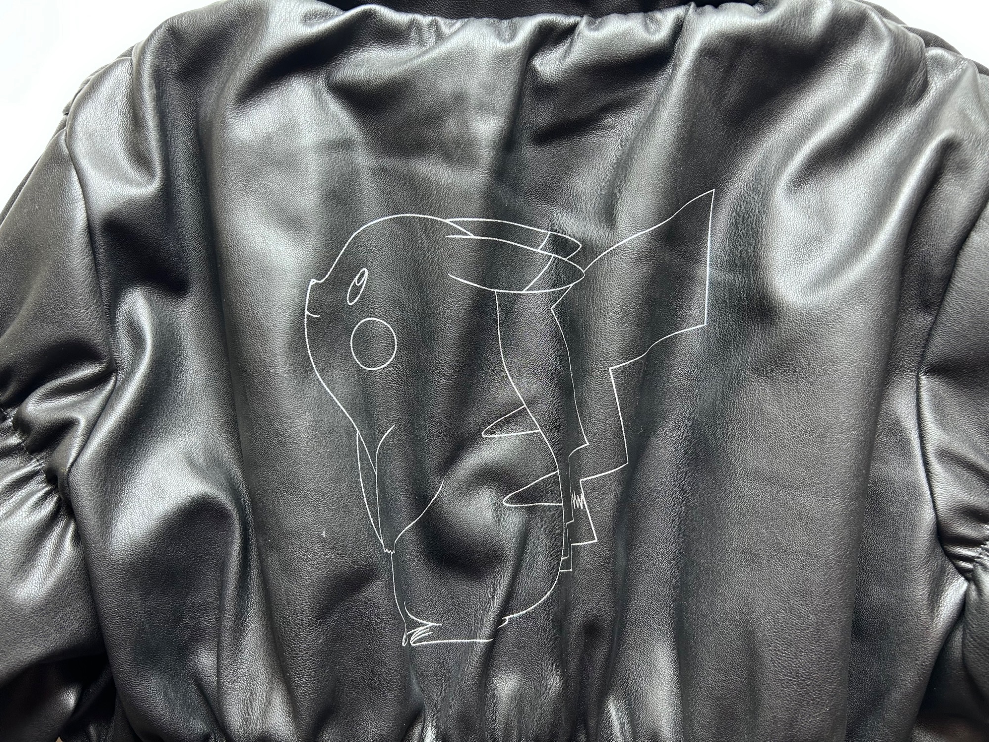 JEANASIS/ジーナシス】中綿ヴィーガンレザージャケット ピカチュウ