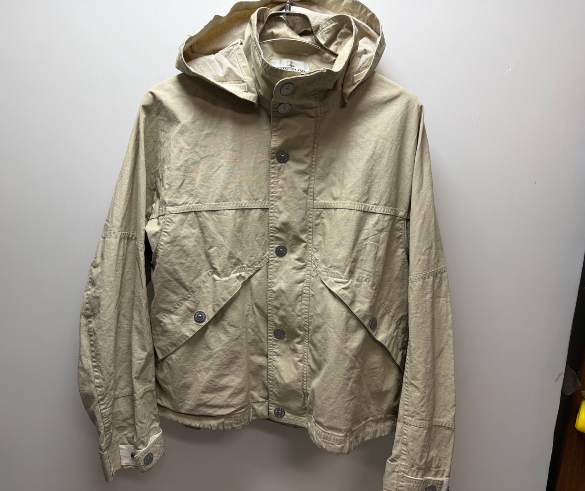 STONE ISLAND/ストーン アイランド】フーデッド リネン ジャケット