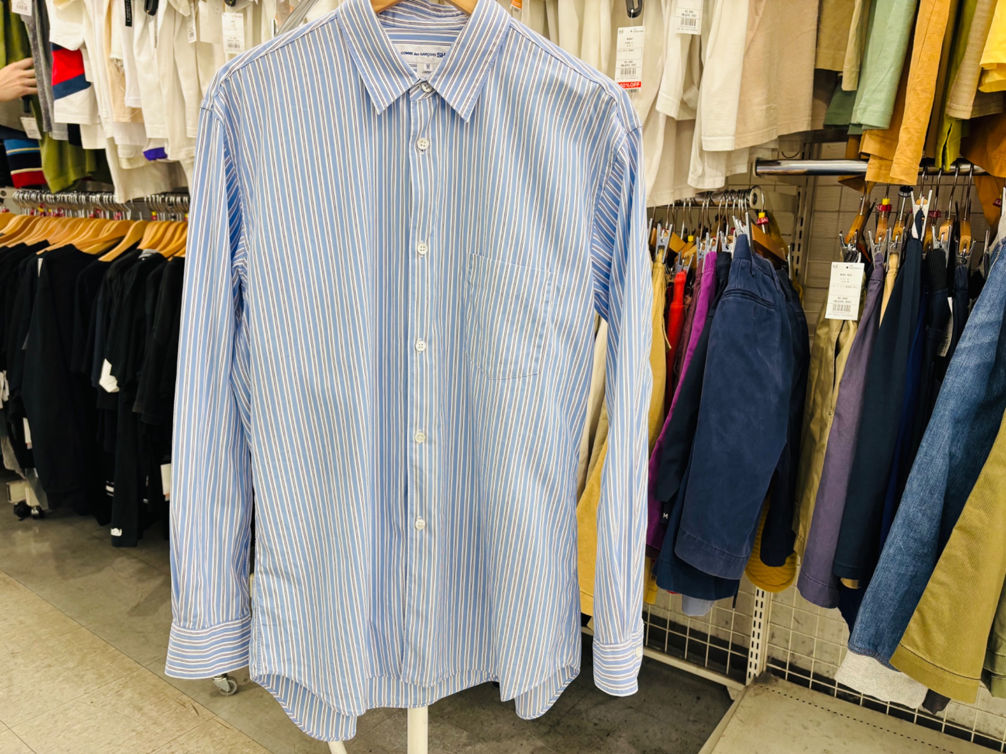 COMME des GARCONS SHIRT / コムデギャルソンシャツ】ストライプシャツ