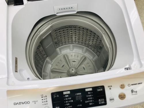 全自動洗濯機 Daewoo DW-MT90GD 2018年製入荷しました。【トレジャー
