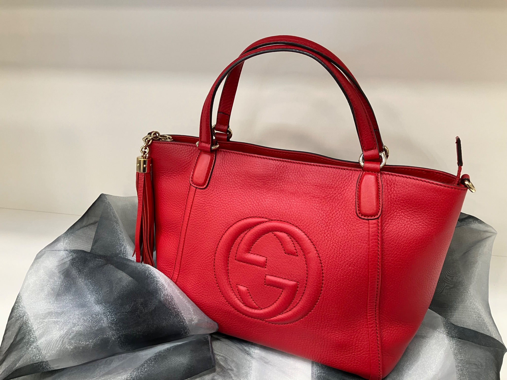 GUCCI トート（赤） GUCCI(グッチ)トートバッグ買取入荷いたしました！｜2025年10月