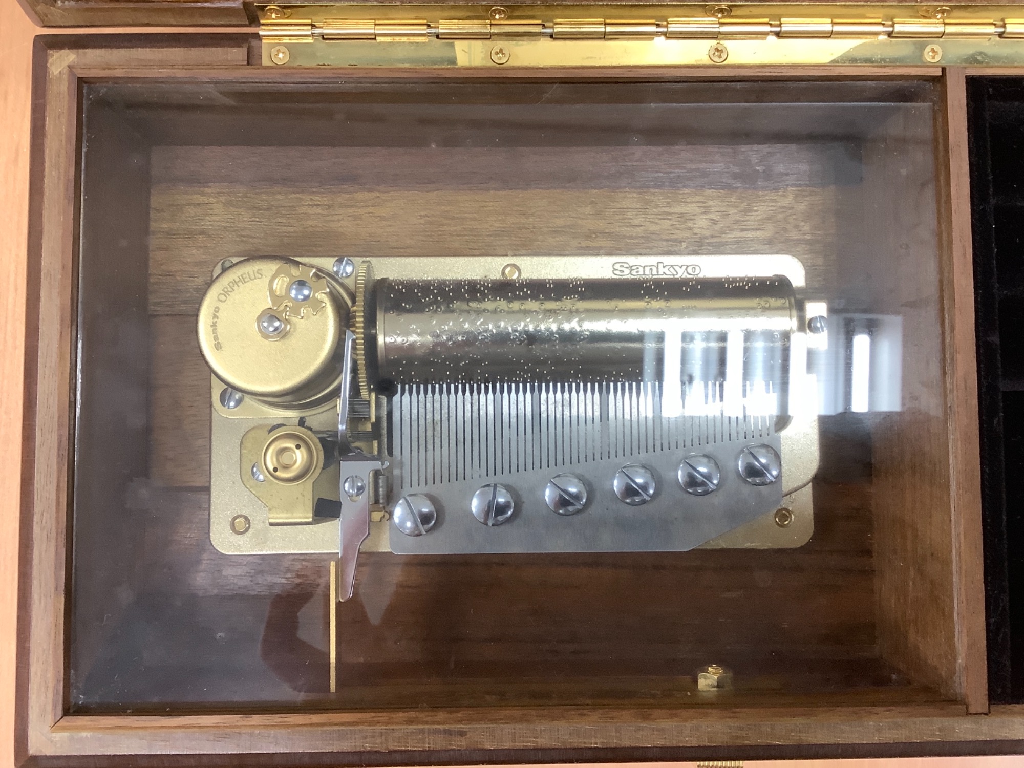 【GU-333】 美しい音色! オルゴール SANKYO ORPHEUS サンキョー オルフェウス DX115-IA 2曲入り 美しく青きドナウ 舞踊への勧誘  ORPHEUS オルゴール 愛の讃歌 エーデルワイス SANKYO