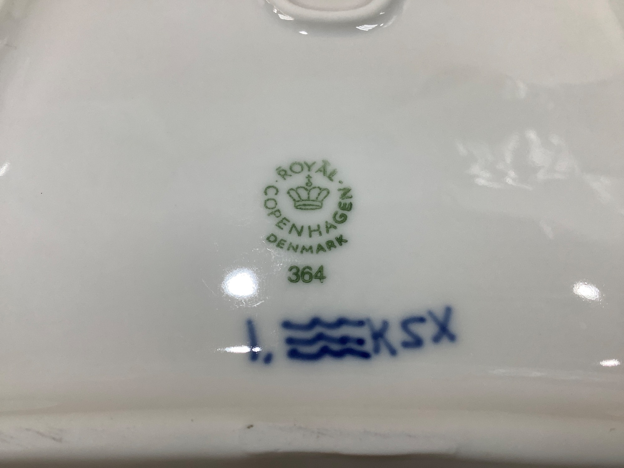 ロイヤルコペンハーゲン　ブルーフルーテッド　角皿　364 ロイヤルコペンハーゲン（Royal Copenhagen） ブルー