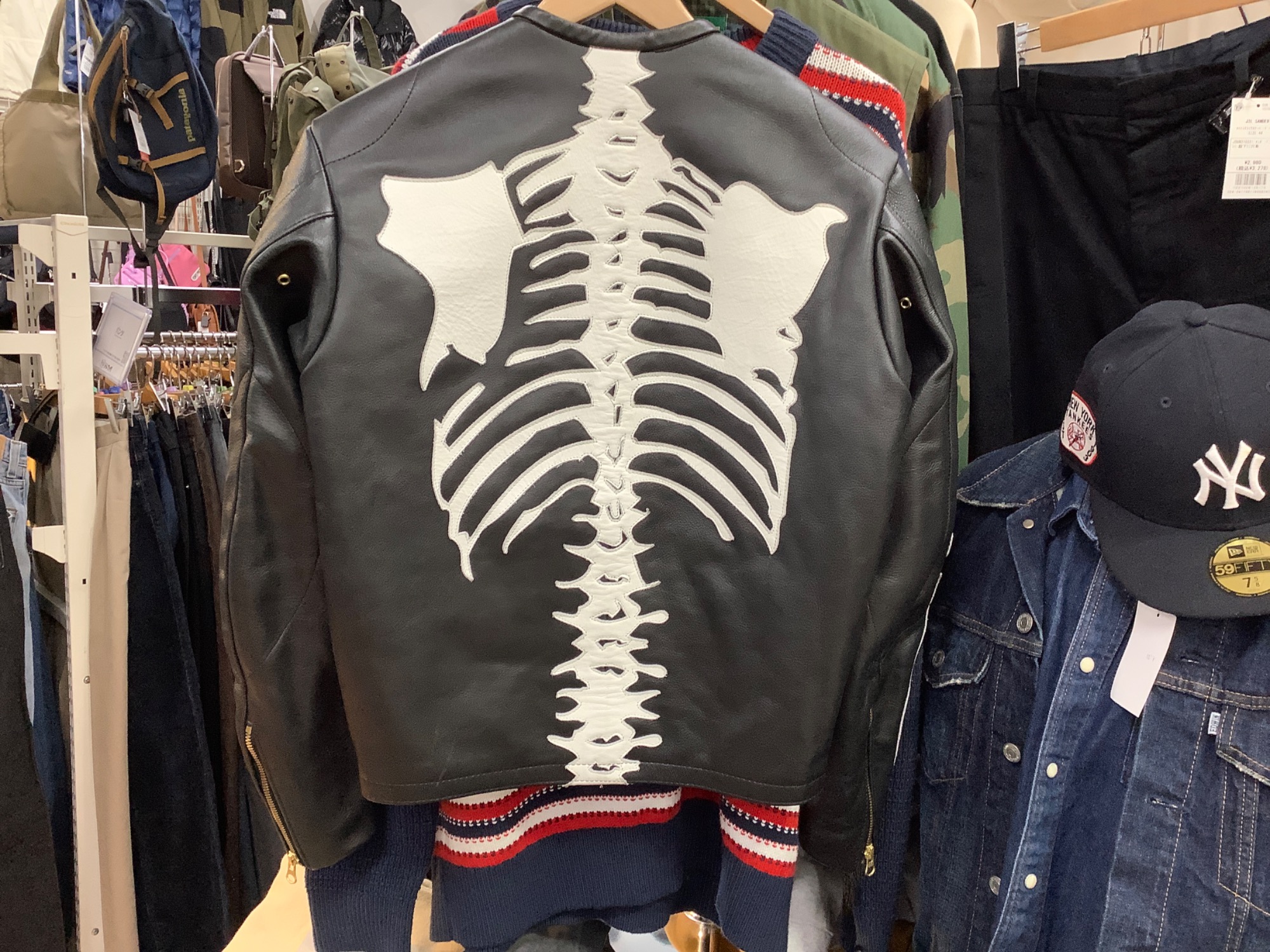vansonレザージャケット☆れもん☆ VANSON バンソン モデルBタイプ 立ち襟 シングルライダース