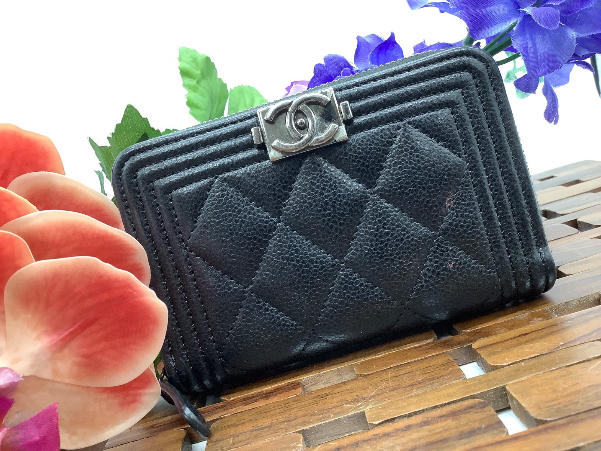 CHANEL シャネル　ボーイシャネル　マトラッセ　財布　ケース　レザー CHANEL シャネル コインケース MATELASSE マトラッセ AP3625