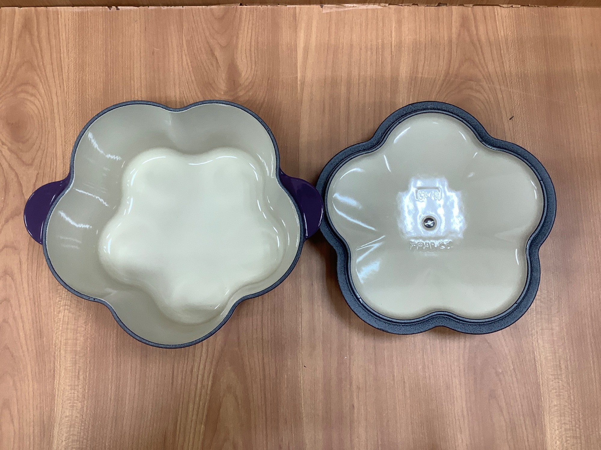 ルクルーゼ フルール　コットン ル・クルーゼ ココットフルール 16cm シフォンピンク 21034-16-40