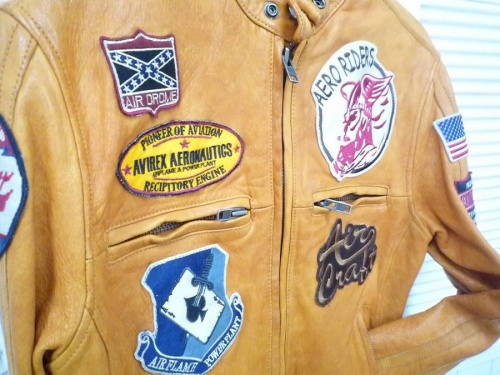 AVIREXのライダースジャケット