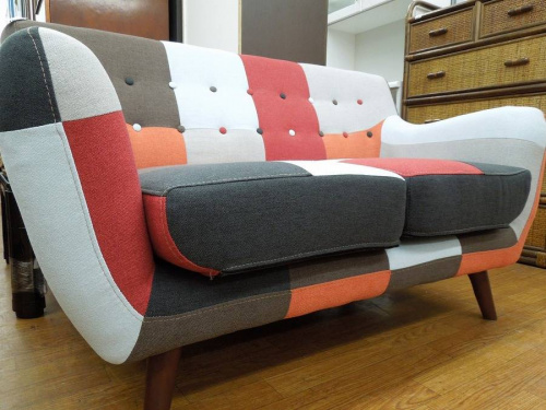 ソファーのパッチワーク