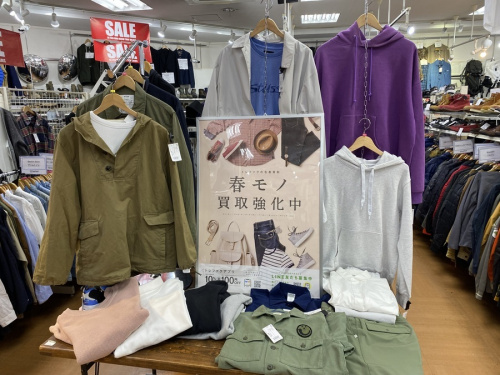ショットの春物衣類