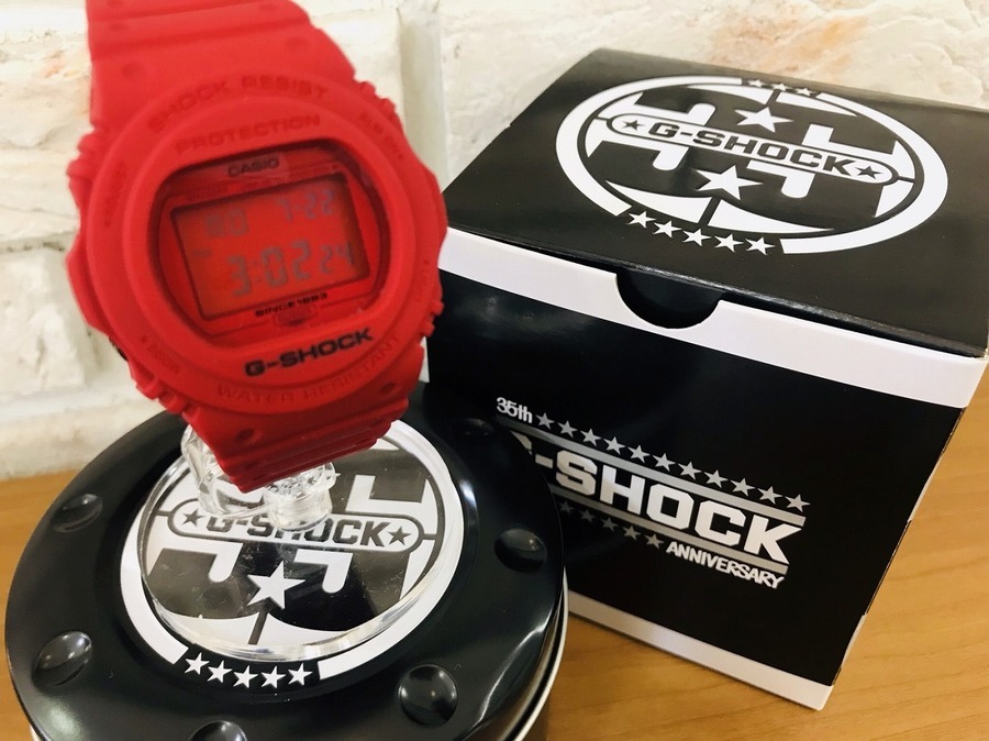 g shock 35th anniversary red out