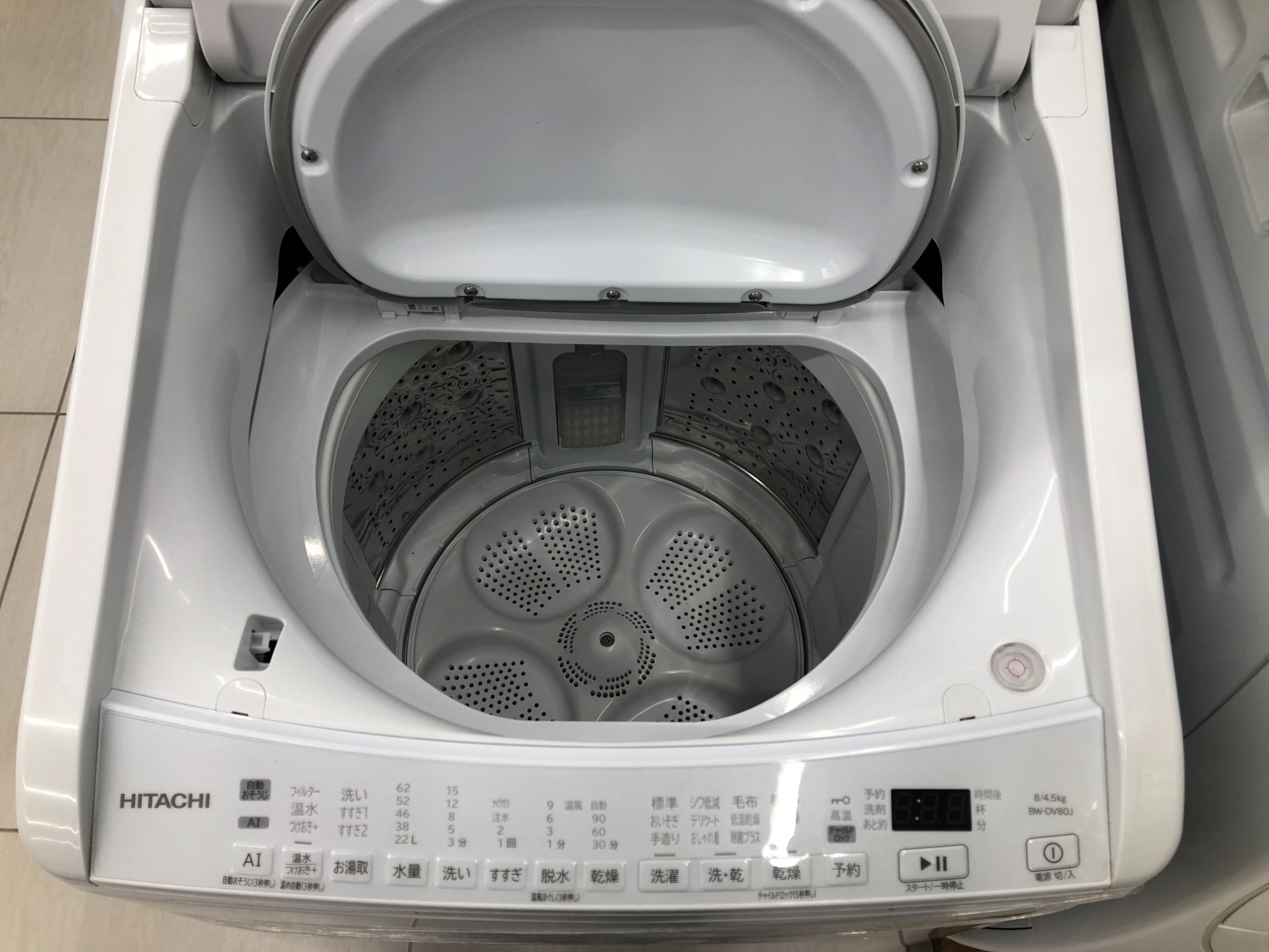 HITACHI 日立 縦型洗濯乾燥機 BEAT WASH(ビートウォッシュ) BW-DV80J