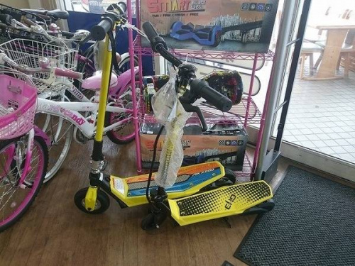 スケートボードの折りたたみ自転車