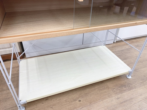 オーク材ステンレスユニットシェルフの無印良品