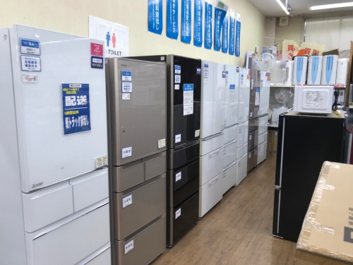 大型冷蔵庫の6ドア　5ドア