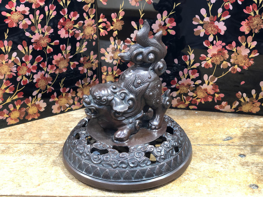 ★美品 未使用 高岡銅器 瑞峰作 新特大 花鳥 高級銅製香炉工芸作家造 送料込み 伝統工芸品!!高岡銅器 瑞峰作の新特大花鳥香炉が入荷致しまし