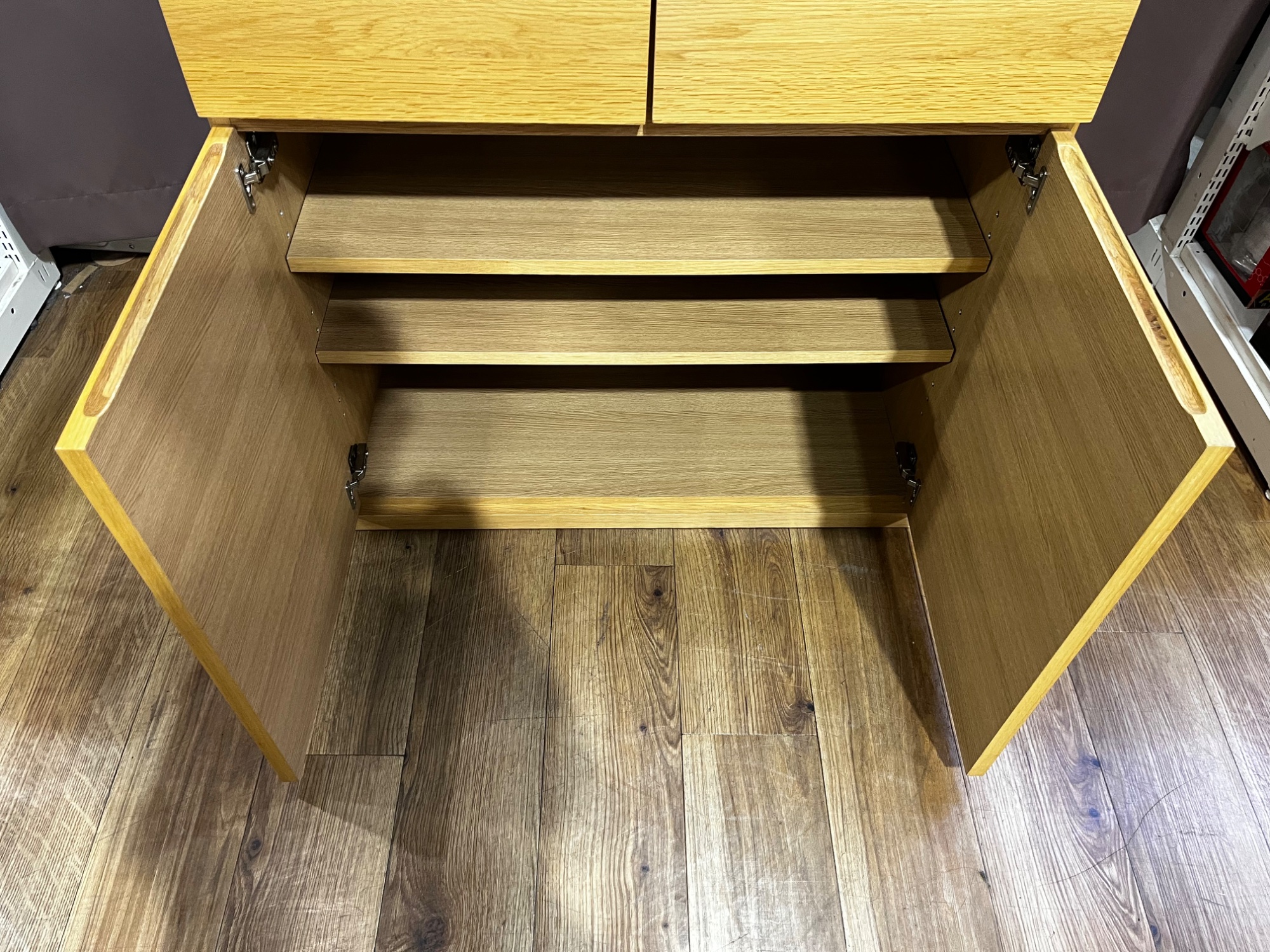 無印良品 / MUJI】木製キャビネット オーク材 2枚扉｜ナチュラル空間に