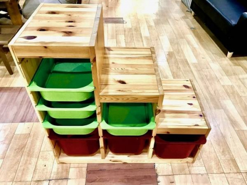 ローボードのシェルフ