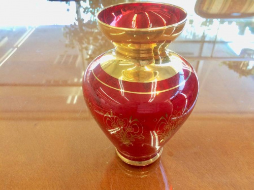 フラワーベースのベネチアンガラス