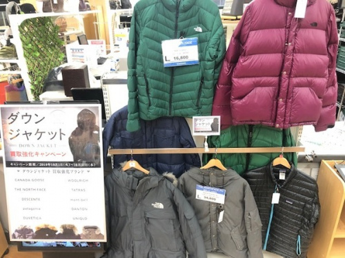 ダウンのジャケット