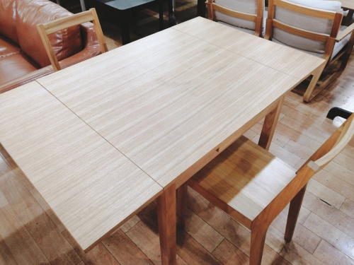 ダイニングテーブル　ダイニングセット　エクステンション　無垢材テーブルの無印良品　MUJI