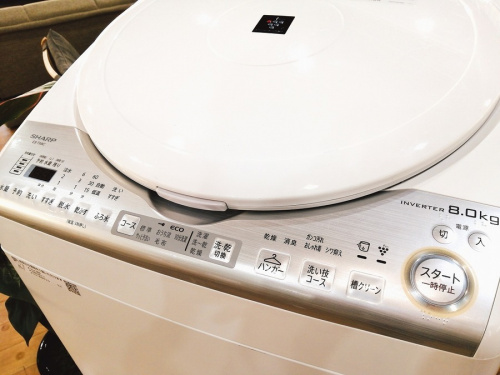 洗濯機　乾燥機　乾燥機能付洗濯機　タテ型洗濯乾燥機のSHARP　シャープ