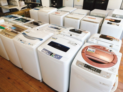 生活家電　洗濯機の全自動洗濯機　乾燥機　乾燥機能付洗濯機　タテ型洗濯乾燥機　ドラム式洗濯機
