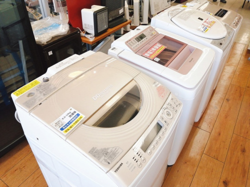 全自動洗濯機　乾燥機　乾燥機能付洗濯機　タテ型洗濯乾燥機　ドラム式洗濯機のTOSHIBA　SHARP　HITACHI　Panasonic