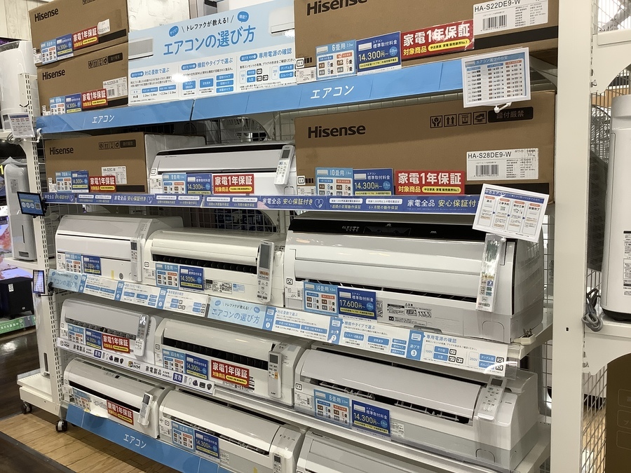 夏の準備はお早めに！エアコン売り場、MAX展開中！｜2022年05月14日 