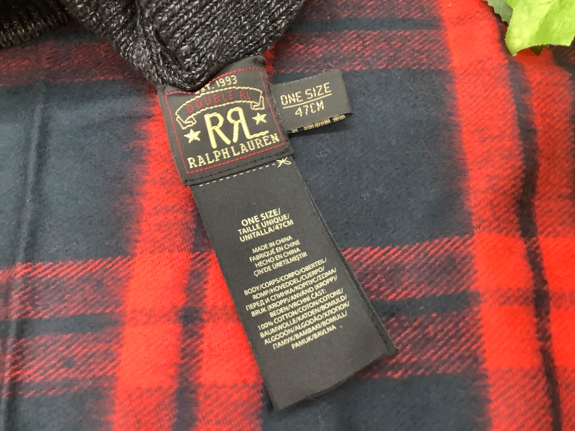 RRL ダブルアールエル　多色幾何学模様 ニット帽子 中古・古着通販】RRL (ダブルアールエル) ニット帽 ネイビー｜ブランド
