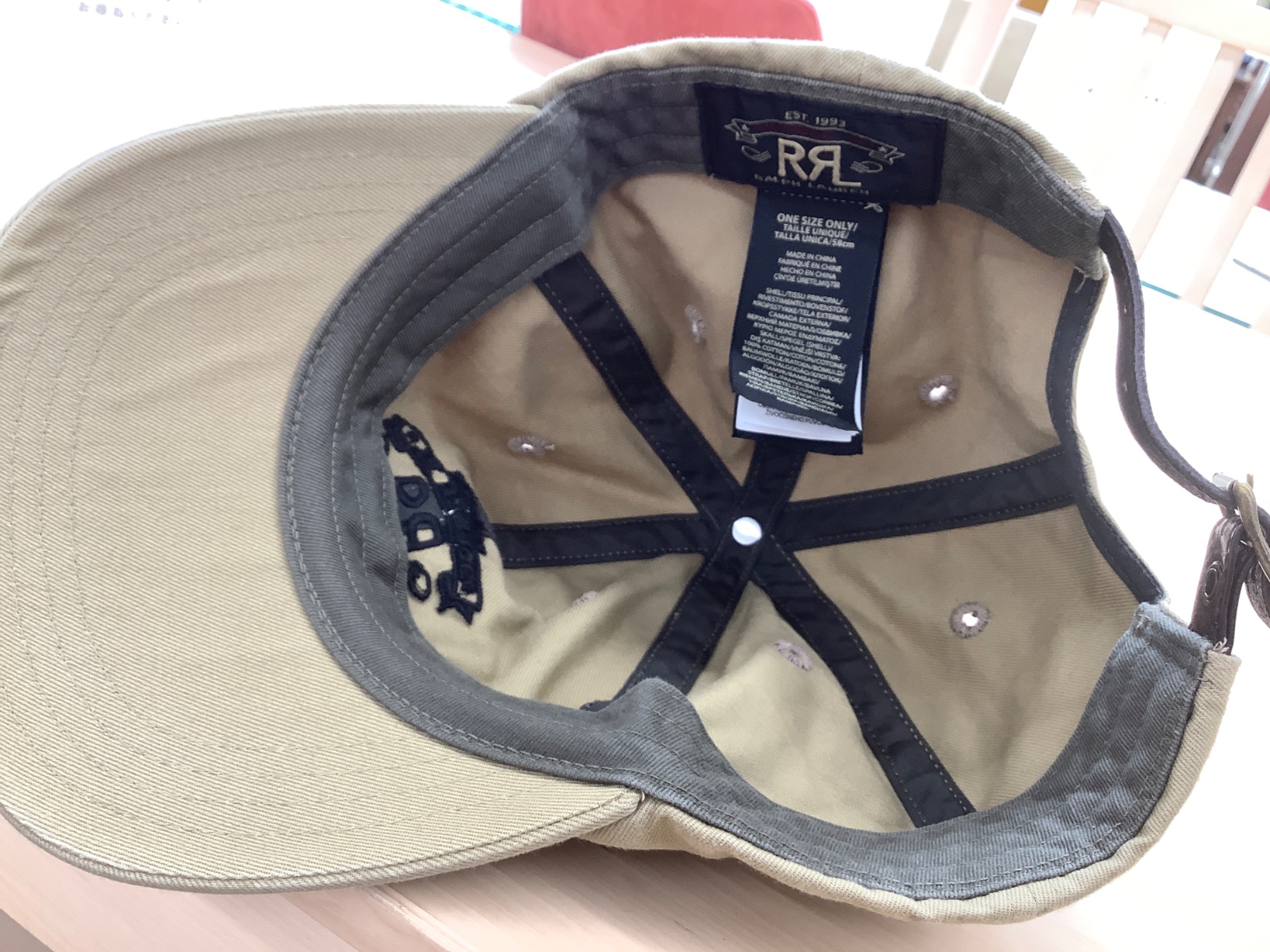 数回着用 RRL フライトキャップ ヴィンテージ加工 帽子