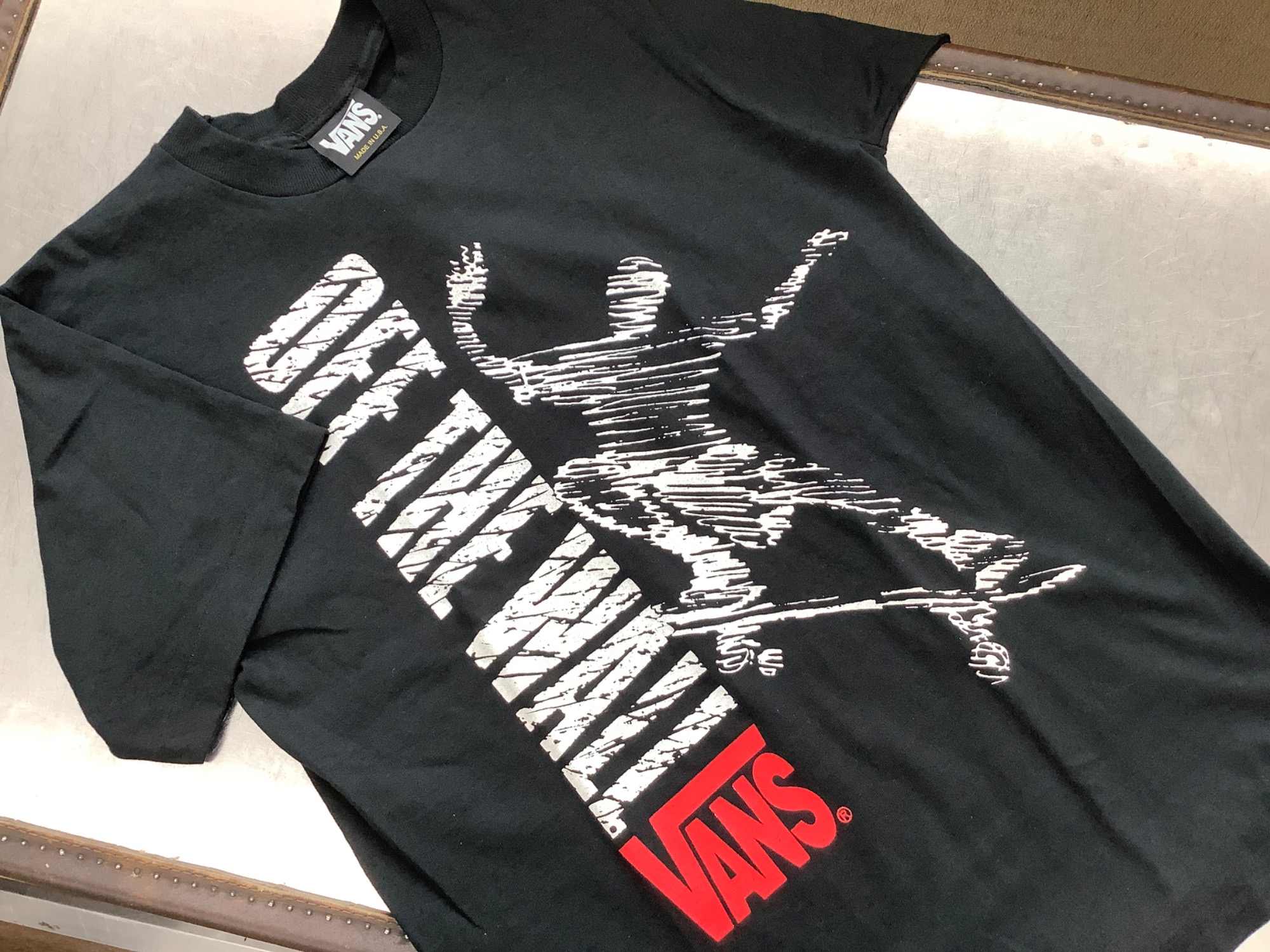 90s OLD vans バンズ ジップ付き 半袖スウェット Tシャツ スマホで購入】VANS（バンズ）90s USA製 OLD SKATE プリントT
