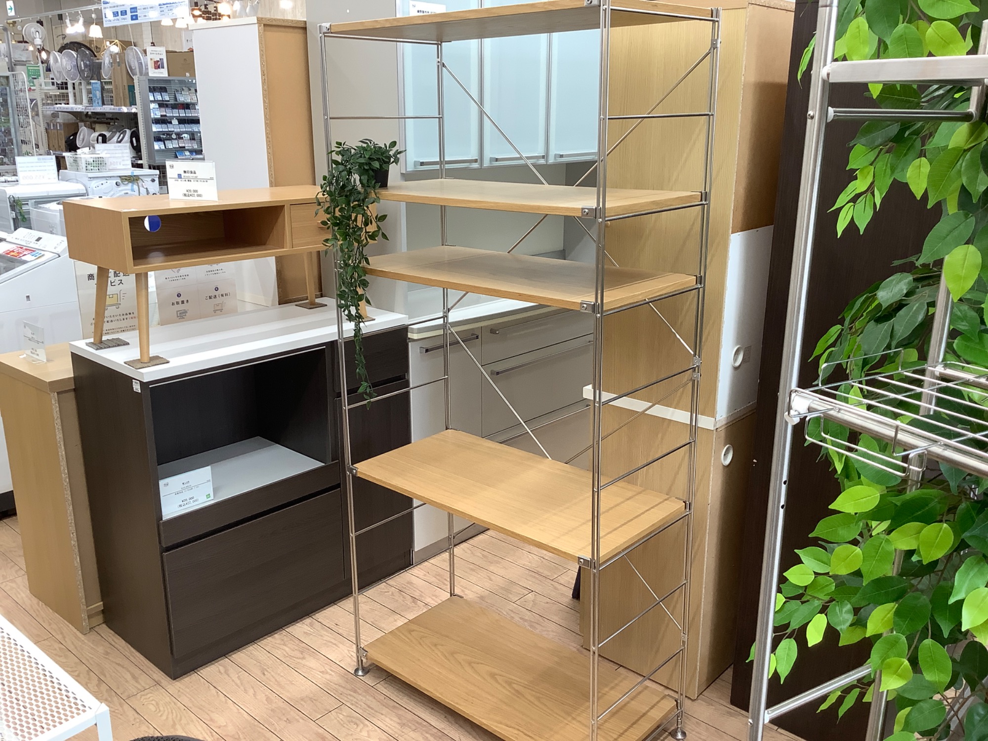 【無印良品】 ステンレスユニットシェルフ・ワードローブセット 【トレファク町田店】 大人気！無印良品 ステンレスユニットシェルフ・ワードローブセットが