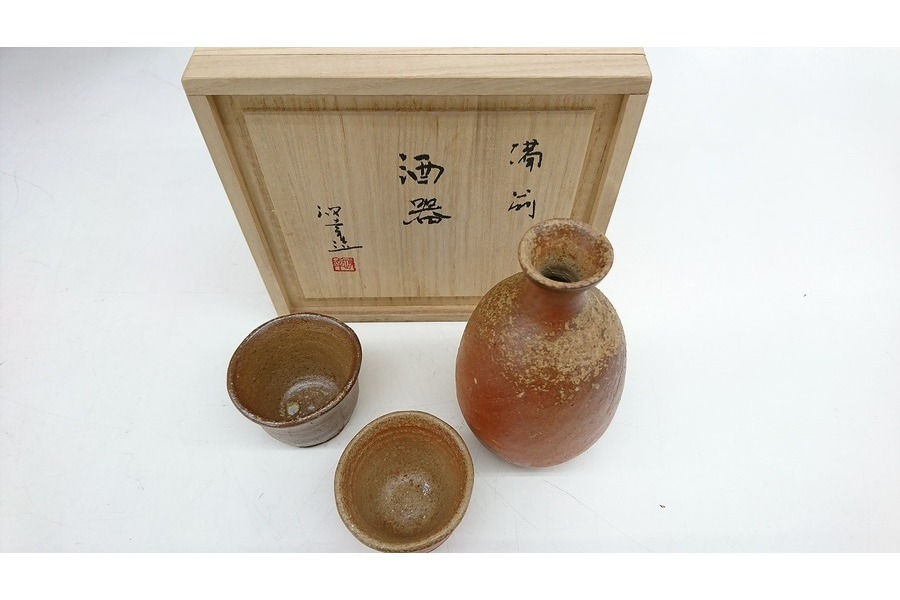 Chi　備前焼　酒器セットA.B.D　徳利　ぐい呑　3セット Chi 備前焼 酒器セットA.B.D 徳利 ぐい呑 3セット Chi 備前焼 酒