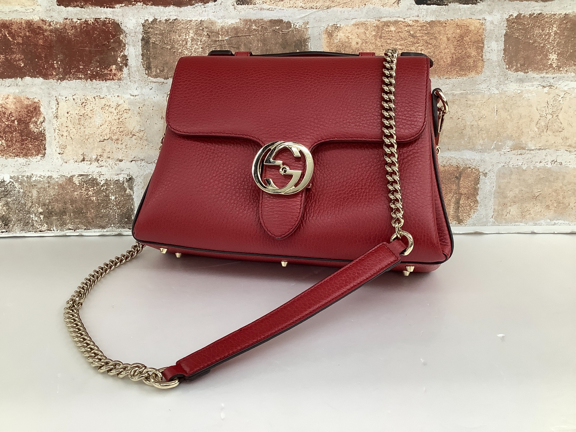 GUCCI ( グッチ ) インターロッキング チェーンショルダーバッグ