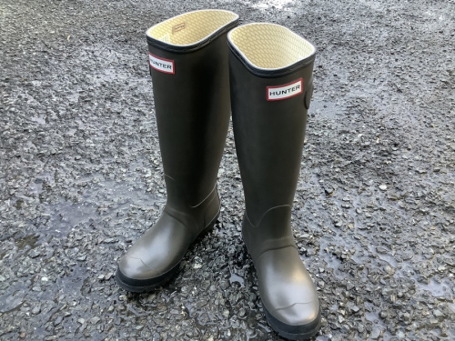 レディースファッションのレインブーツ