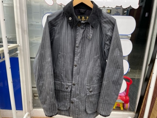 Barbour-バブアー-】ピンストライプのオイルドジャケット 入荷しました Barbour-バブアー-】ピンストライプのオイルドジャケット 入荷しました