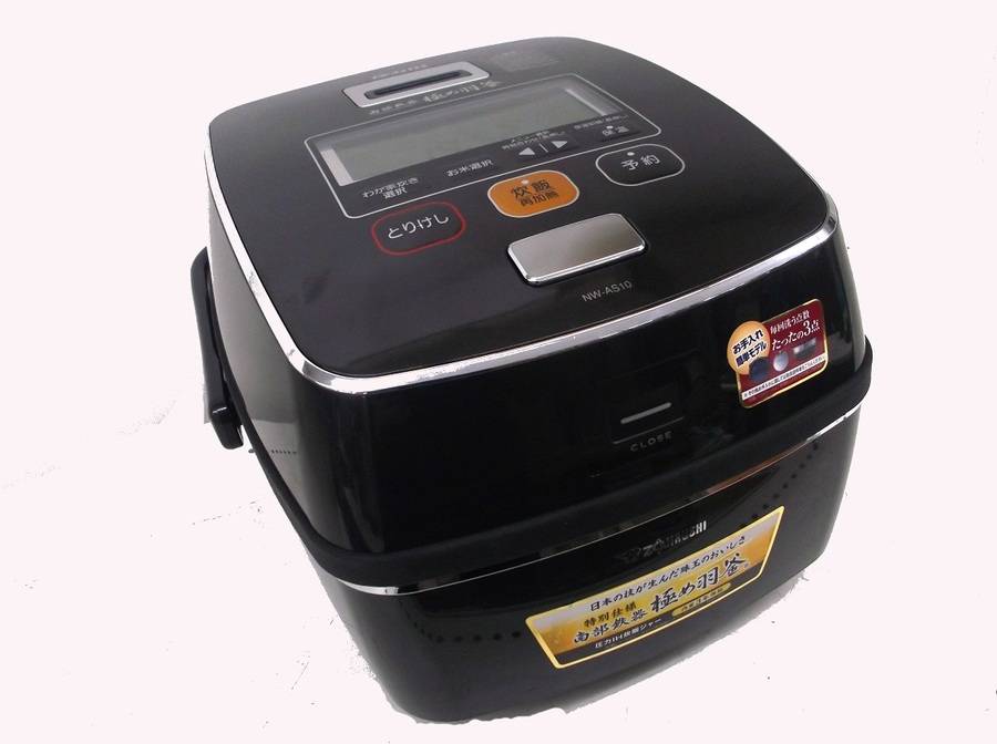 南部鉄器 極め羽釜 圧力IH炊飯器 NW-AS10 象印、高級炊飯器の圧力IHジャー「極め炊き 南部鉄器 極め羽釜」新