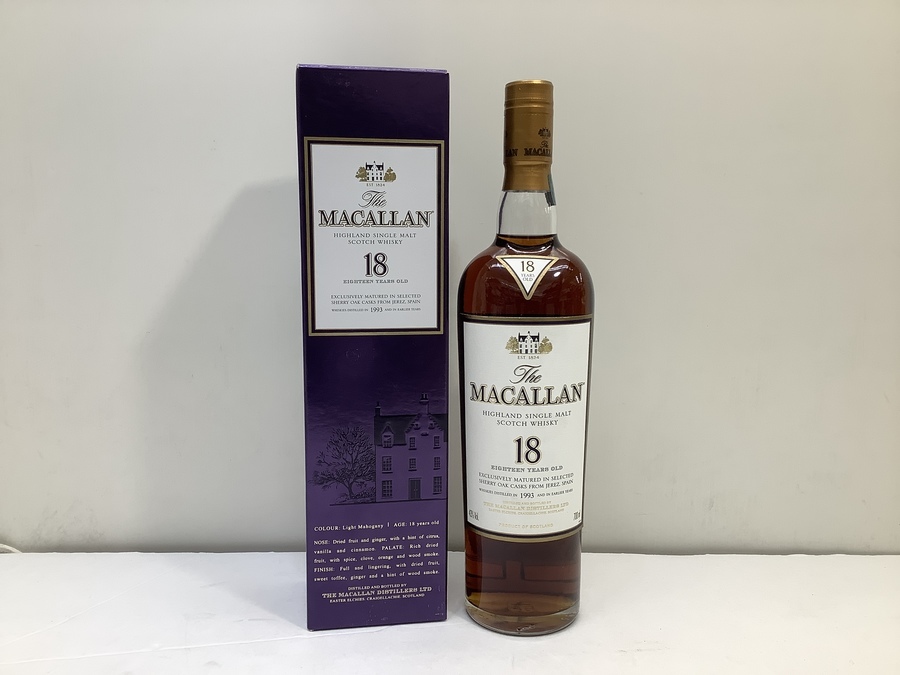 The MACALLAN(ザ・マッカラン）シェリーオーク18年 買取致しました