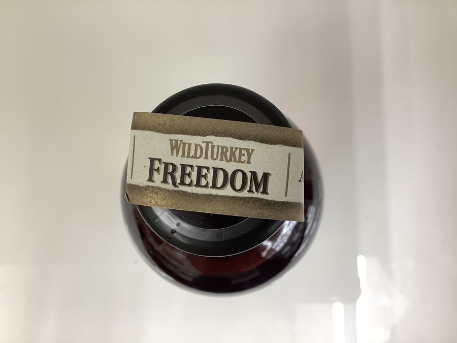 希少古酒。WILD TURKEY(ワイルドターキー）フリーダム 750ml 買取入荷