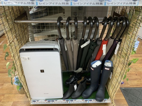 レインブーツの除湿機