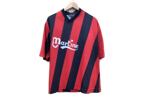 カットソーのツイストストライプフットボールロゴゲーム長袖カットソ