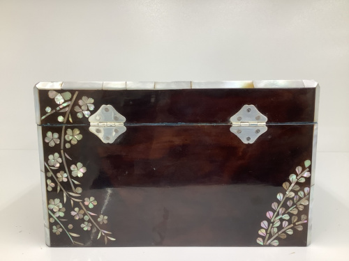 小島雄四郎の螺鈿茶箱 蝶番緩み有 本体のみ