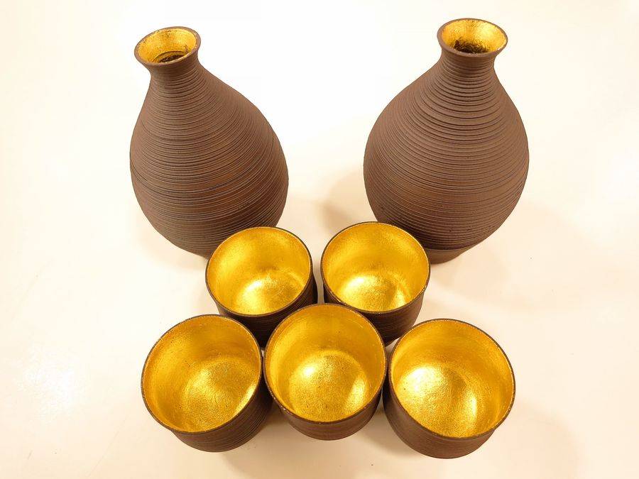 清水焼 直山窯 南蛮金箔 酒器揃え 買取入荷しました！【中央林間店